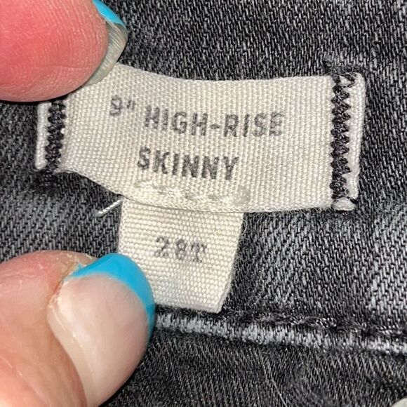 Madewell 9" High Rise Skinny Exposed Button Front Jeans Size 28T - Picture 5 of 15